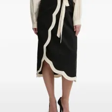 Юбка миди с фестонами