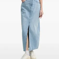 Джинсовая юбка миди