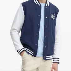 Бомбер с нашивкой-логотипом