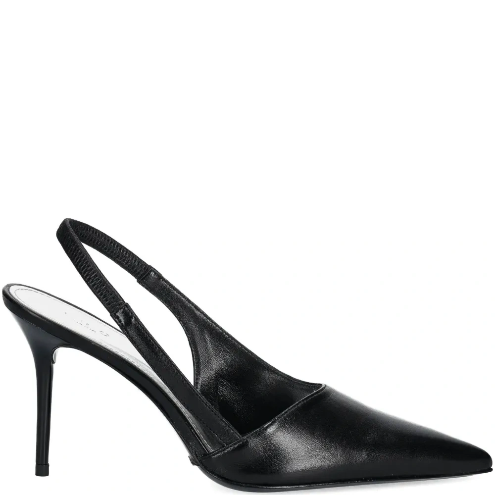 Туфли с заостренным носком и ремешком на пятке