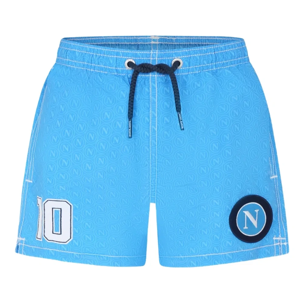 Плавки-шорты с нашивкой-логотипом