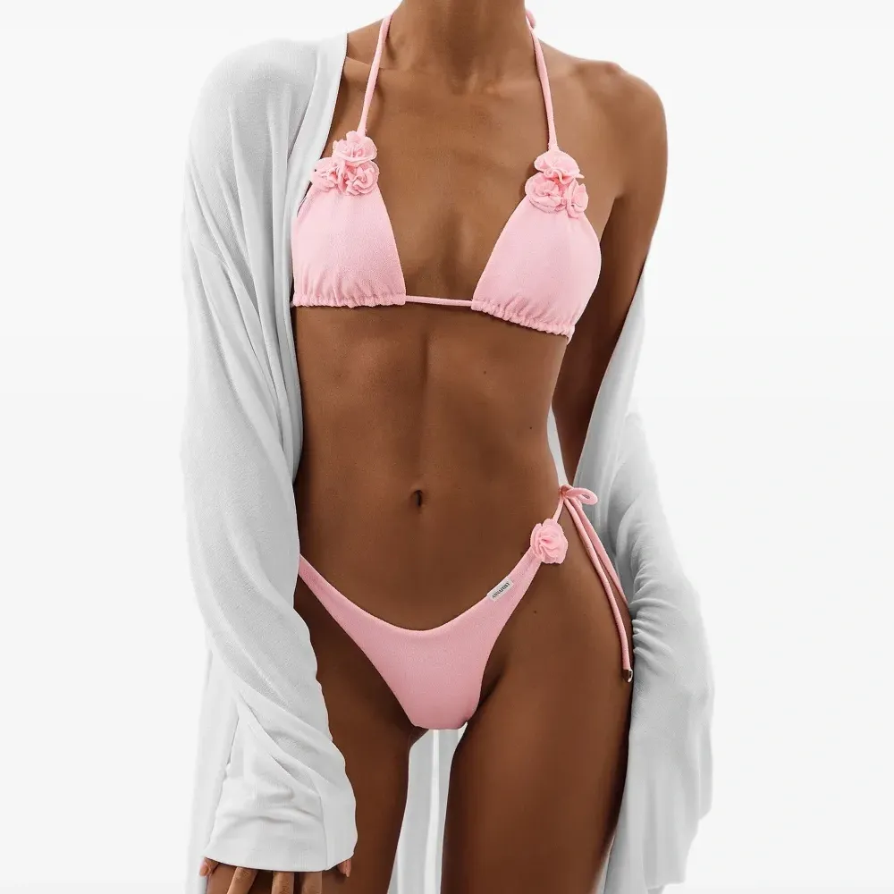Бикини с цветочным декором
