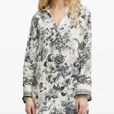 Платье мини с цветочным принтом