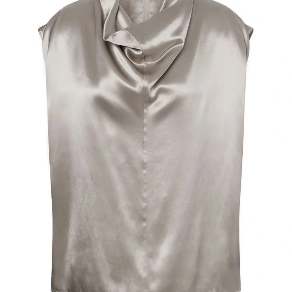 Топ без рукавов с драпированным вырезом