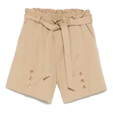 Поплиновые шорты с поясом Поплиновые шорты с поясом