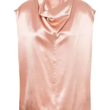 атласный топ с воротником-хомутом