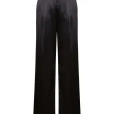 атласные брюки с завышенной талией