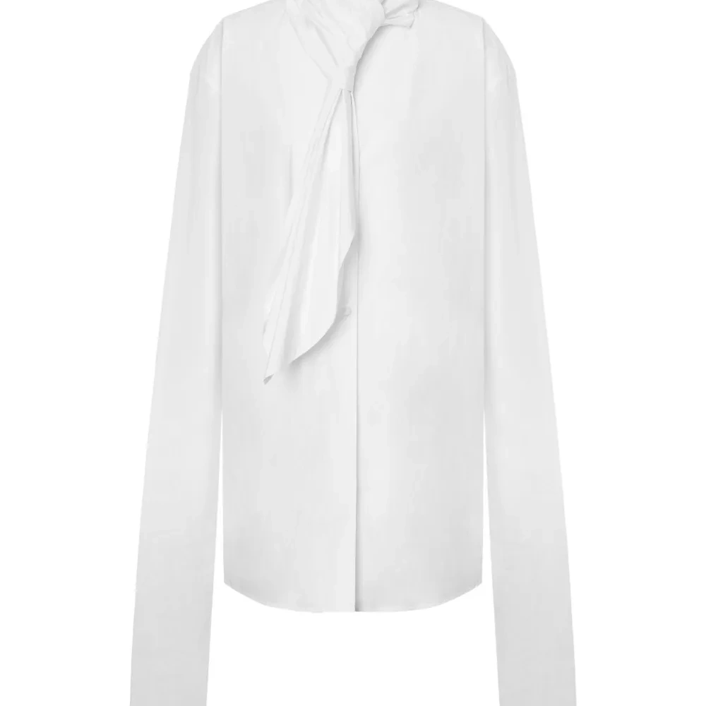 рубашка с воротником-шарфом