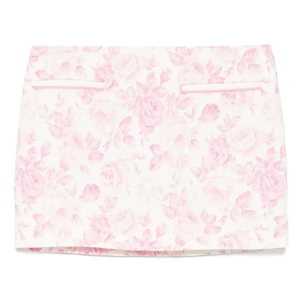 Юбка мини с цветочным принтом