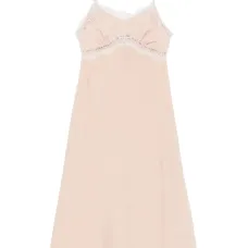 Платье миди с кружевной отделкой