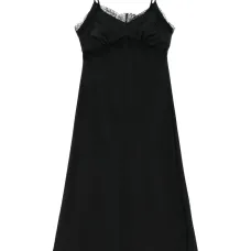 Платье миди с кружевной отделкой