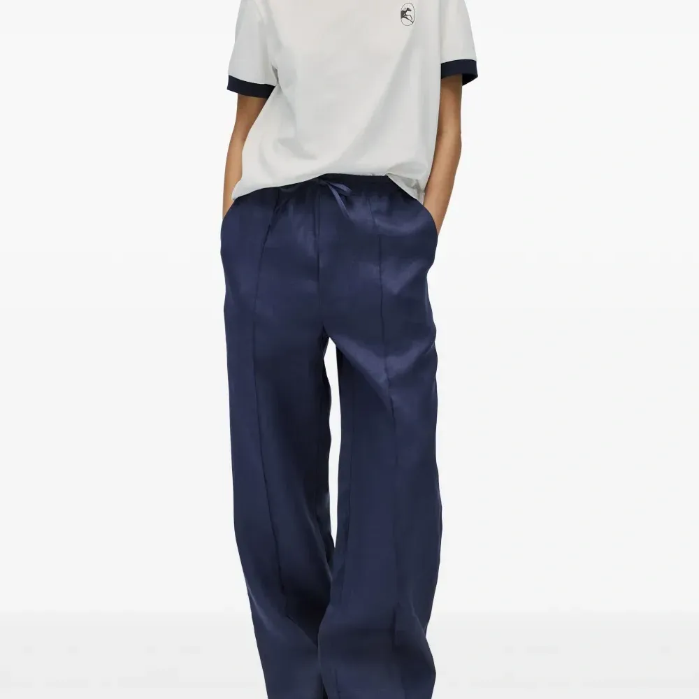 Атласные брюки с кулиской