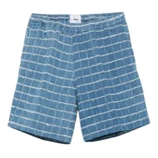 Джинсовые шорты в клетку