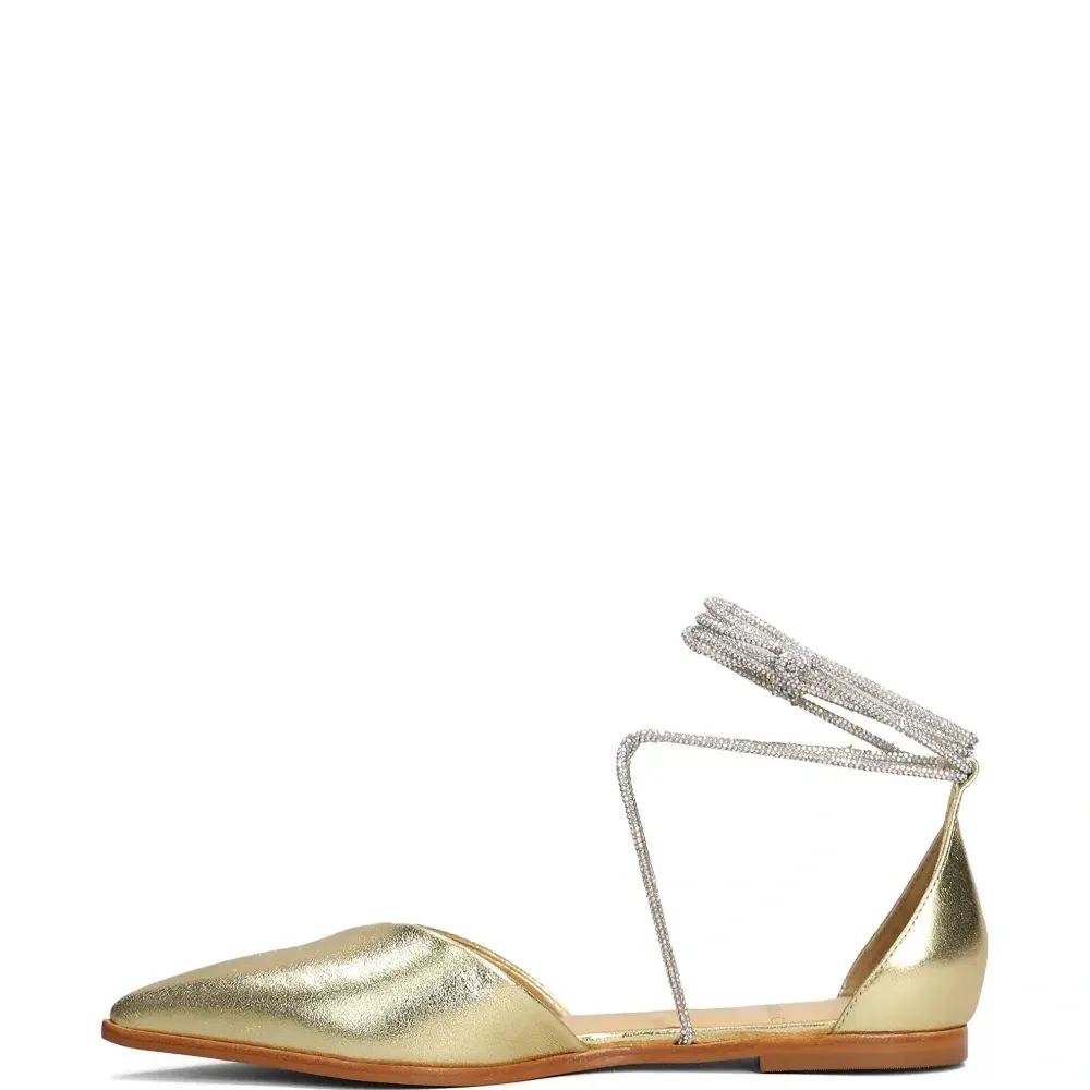 Балетки с эффектом металлик