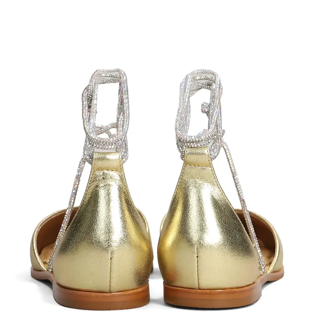 Балетки с эффектом металлик