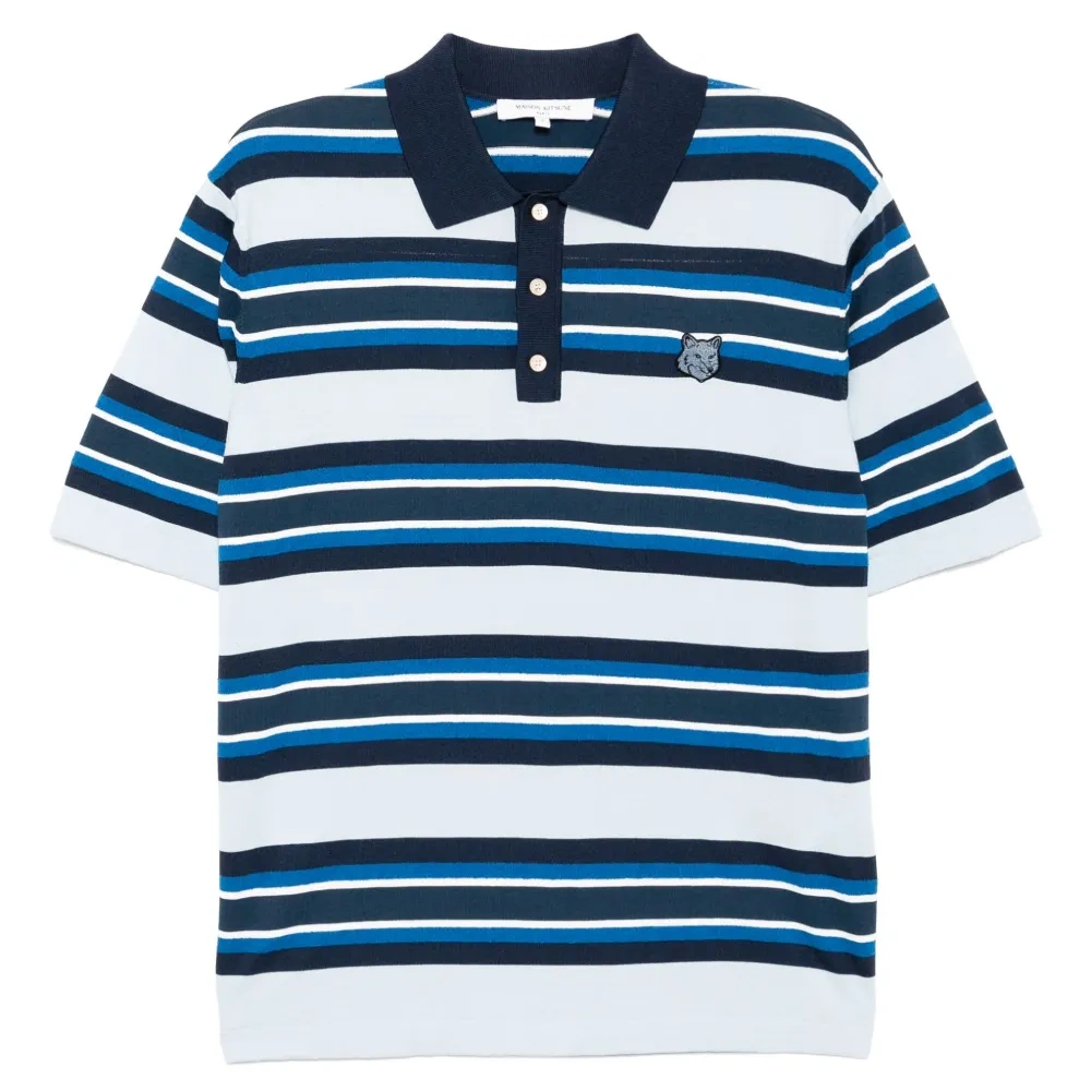 Полосатая рубашка поло с нашивкой Bold Fox