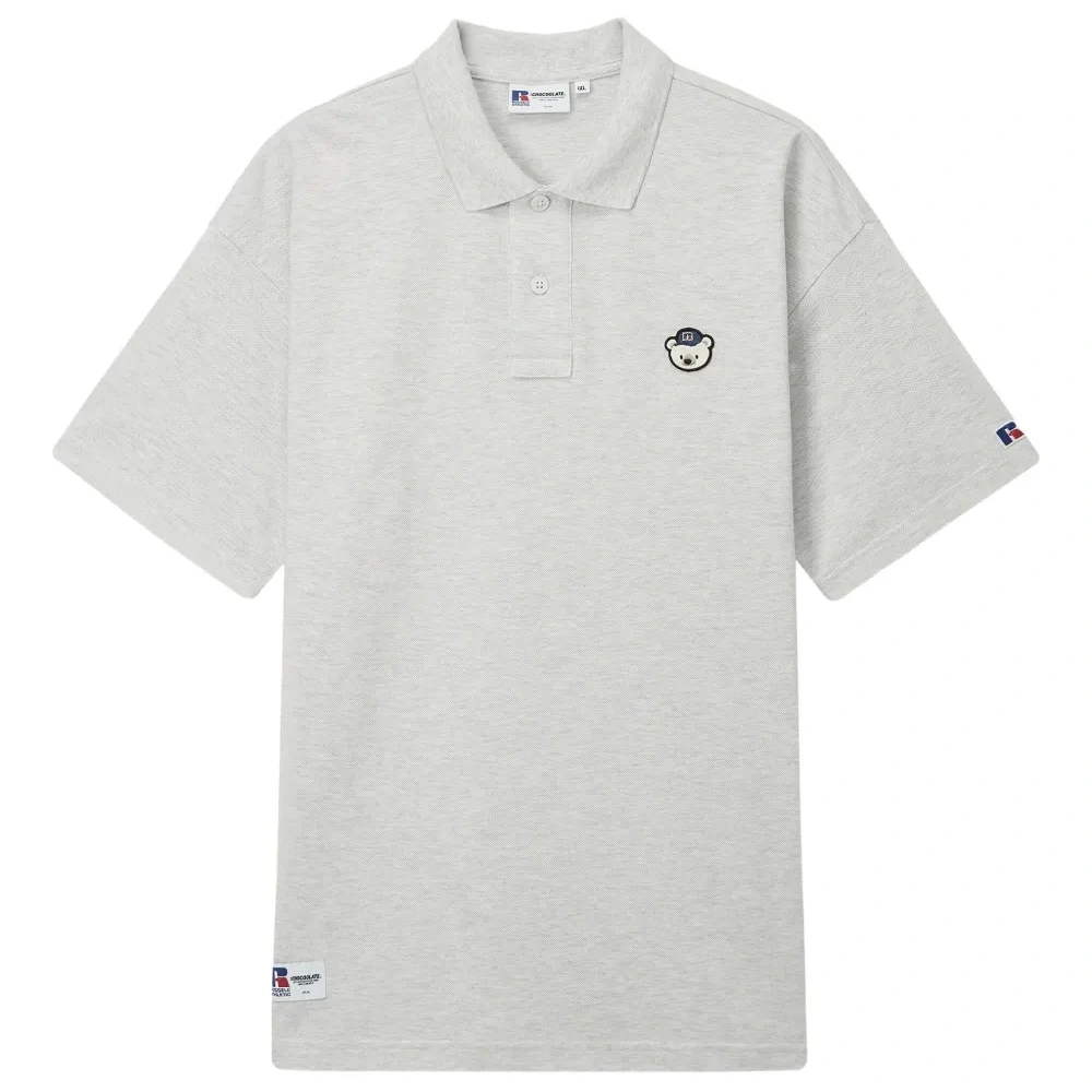 Рубашка поло с нашивкой-логотипом из коллаборации с Russell Athletic