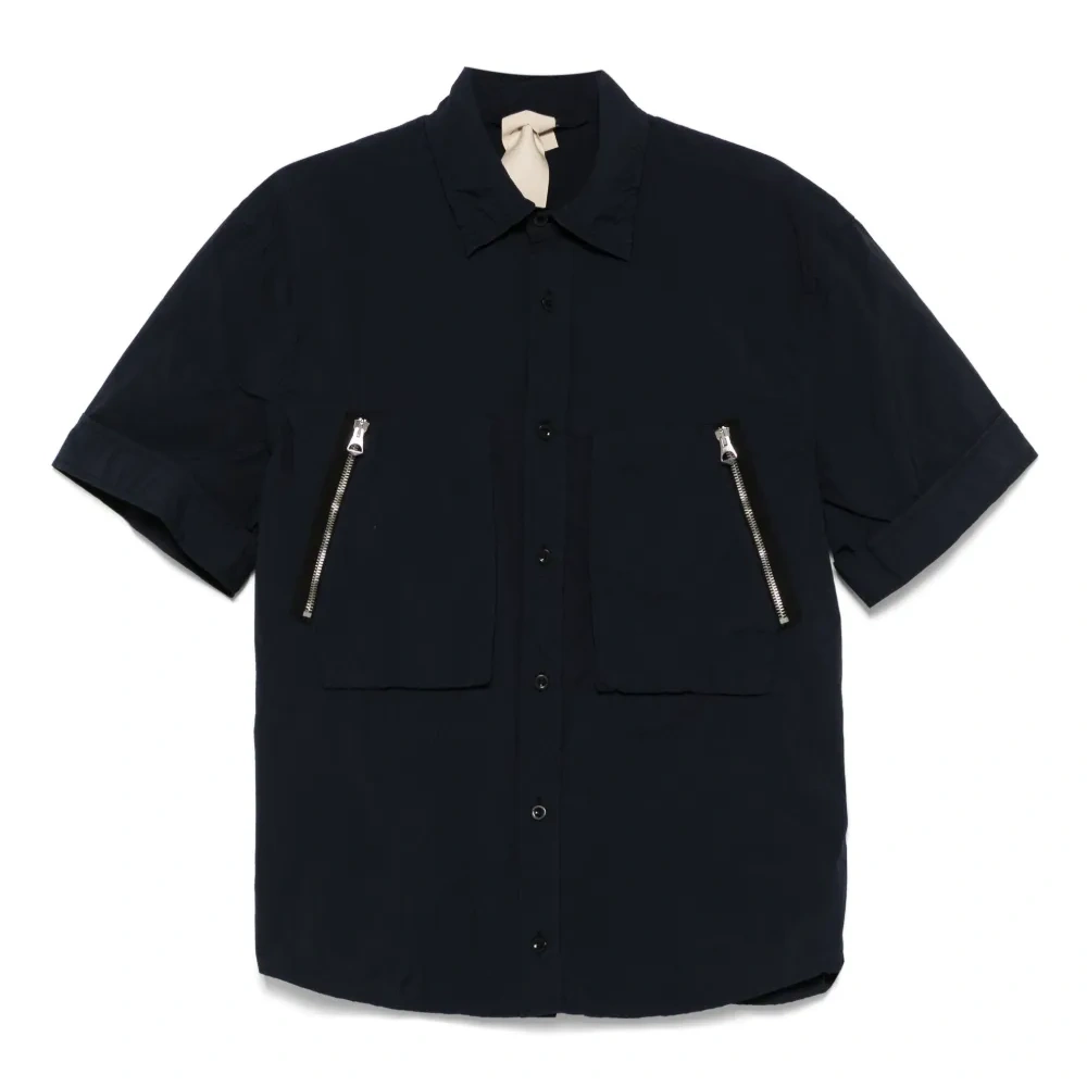 Рубашка с карманами на молнии