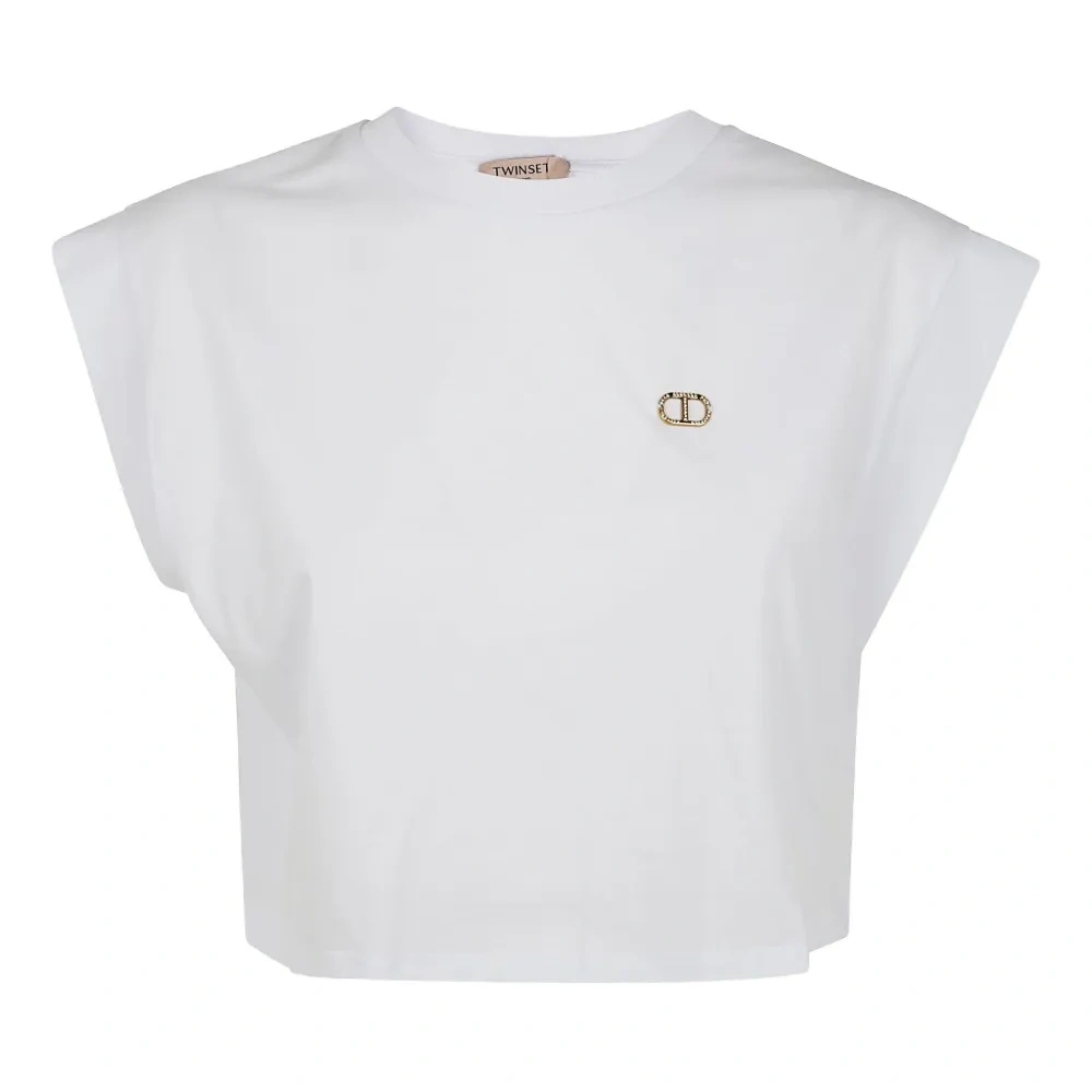 Укороченный топ с рукавами кап Укороченный топ с рукавами кап