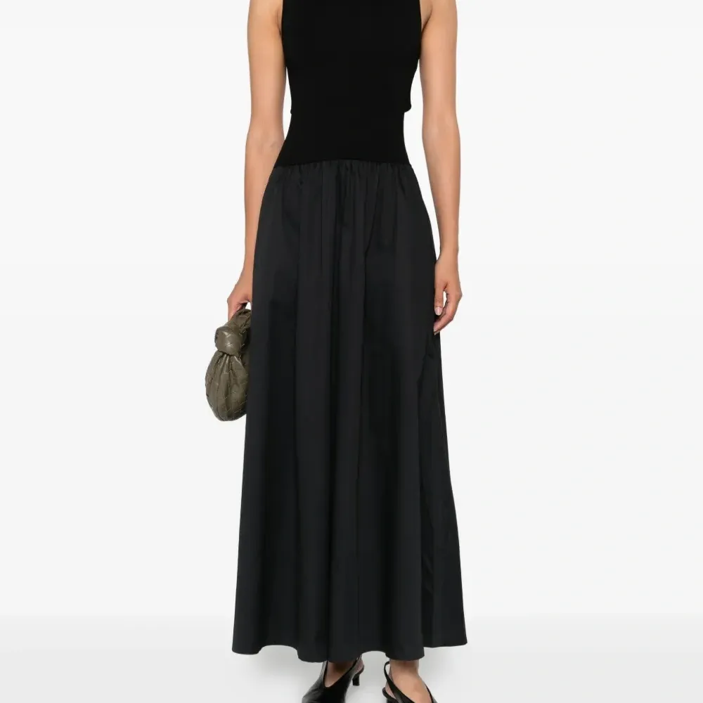 платье макси со вставками