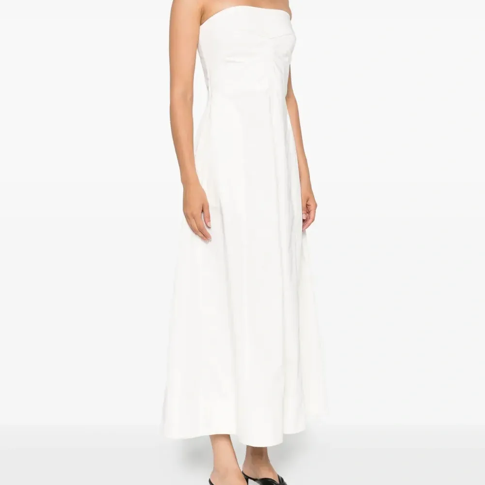 платье миди без бретелей