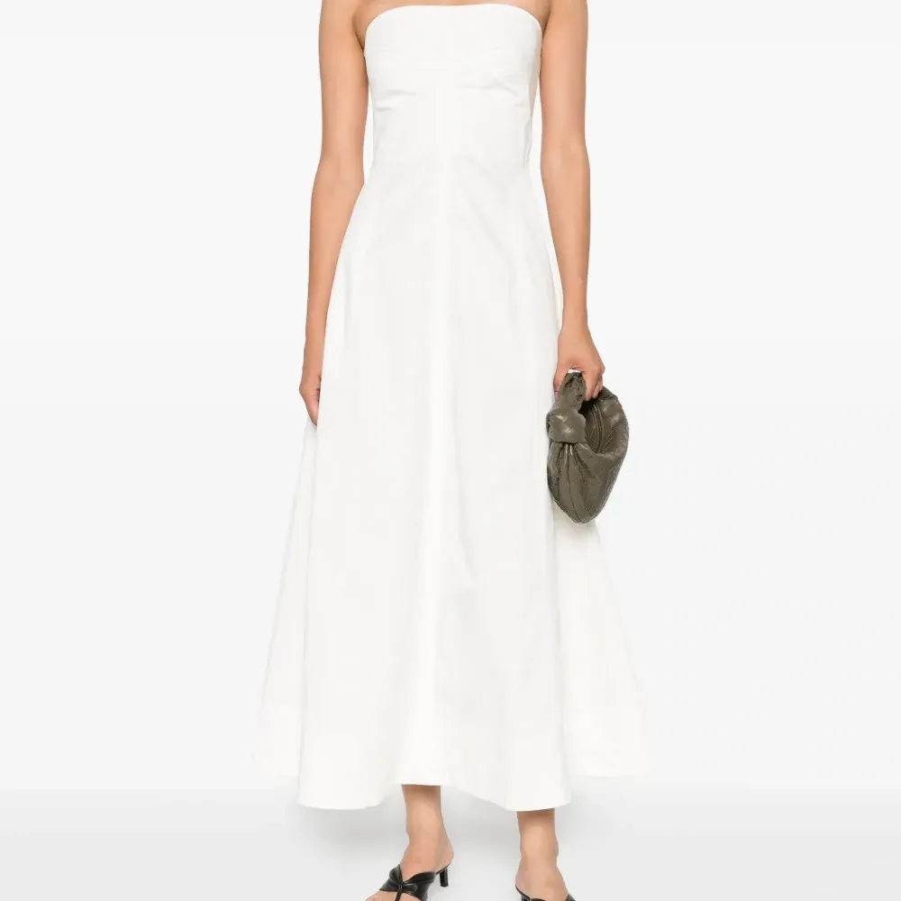 платье миди без бретелей