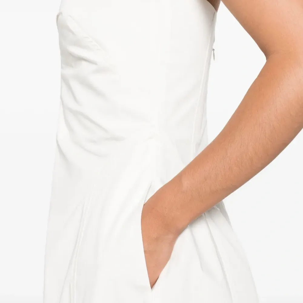 платье миди без бретелей