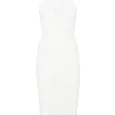 Платье миди в рубчик