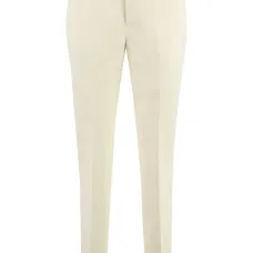 Брюки строгого кроя со складками