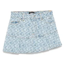 Джинсовая мини-юбка с монограммой Джинсовая мини-юбка с монограммой