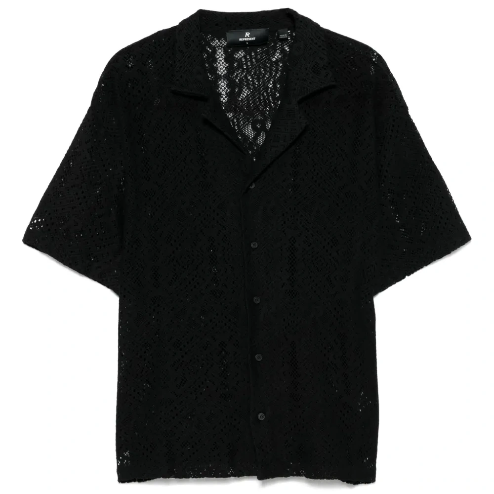 Рубашка в технике кроше