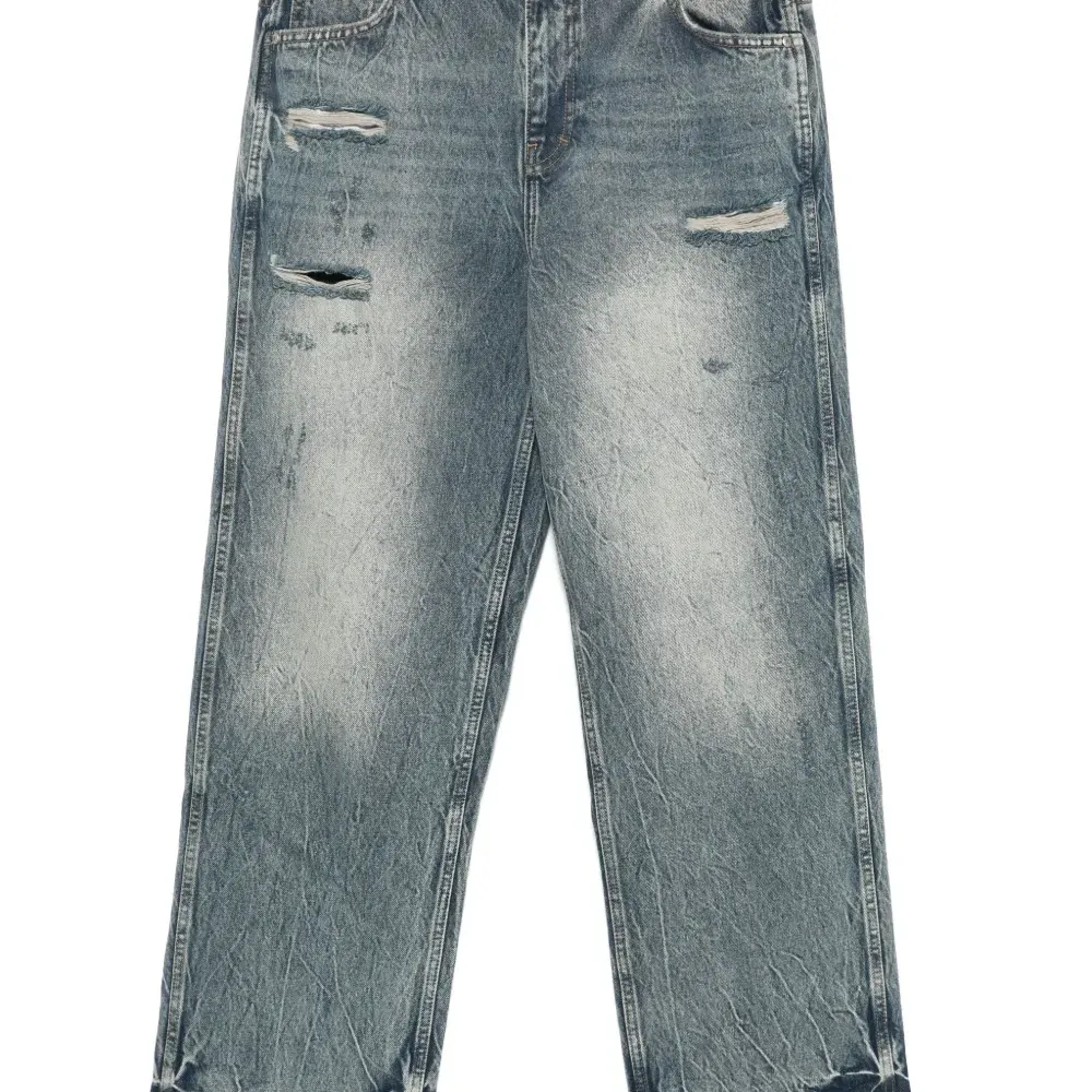 джинсы R3 с эффектом потертости