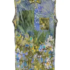 Платье миди с принтом