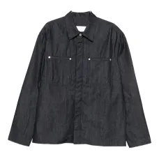 Джинсовая рубашка с длинными рукавами