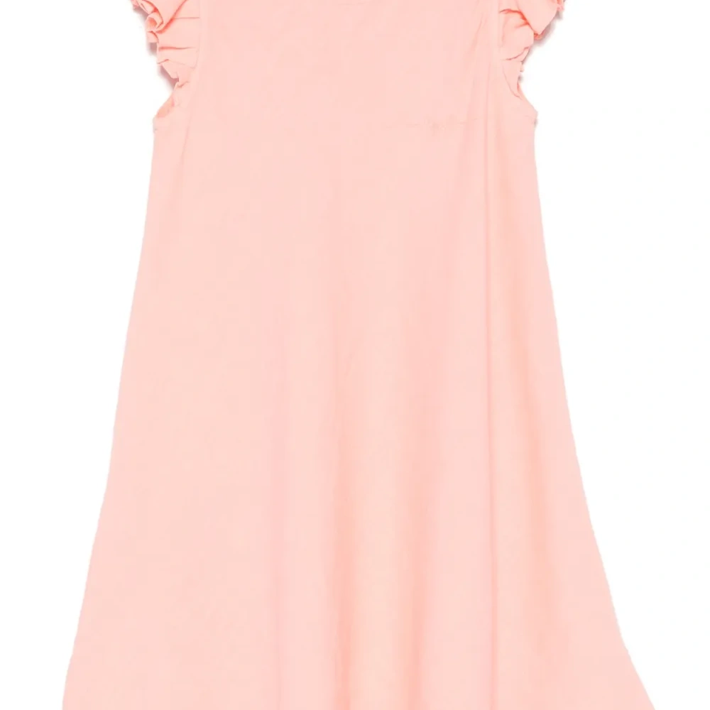 Льняное платье с оборками