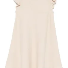 Льняное платье с оборками