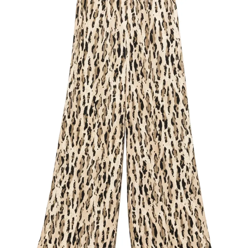 Брюки палаццо с анималистичным принтом