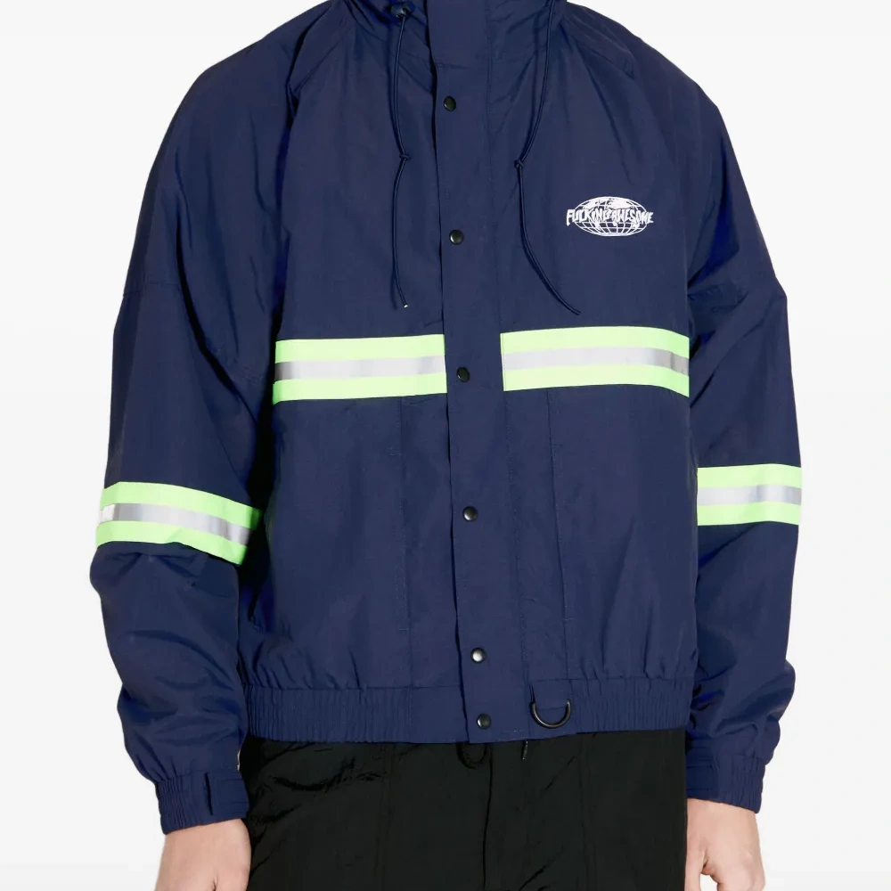 куртка с контрастными полосками