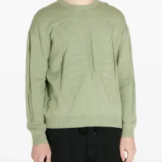 свитер с отделкой в рубчик