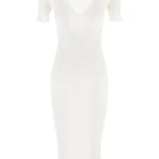 Платье миди в рубчик