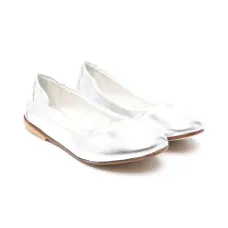 Балетки с эффектом металлик