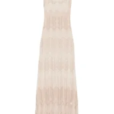 Платье макси с узором шеврон