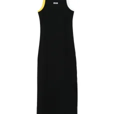 Платье макси с контрастной отделкой