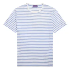 Полосатая футболка с круглым вырезом Полосатая футболка с круглым вырезом