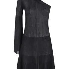 Платье асимметричного кроя со складками