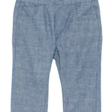 Брюки из ткани шамбре