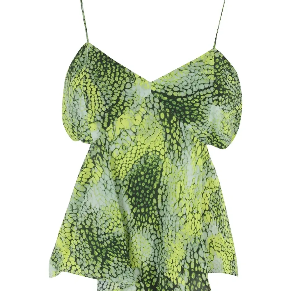 топ на бретелях с принтом