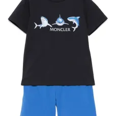 Комплект из футболки и шортов с принтом