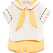 комплект из топа и шортов с бантом
