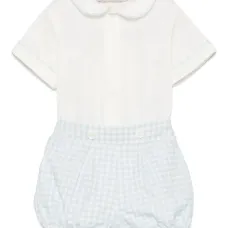 Комплект из топа и шортов в клетку гингем